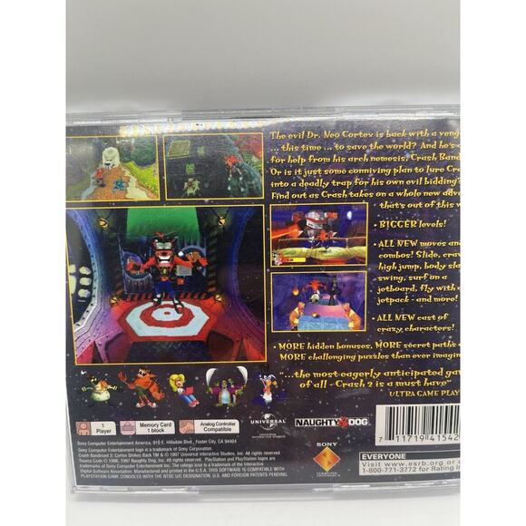 Crash Bandicoot 2: Cortex Strikes Back (Sony Playstation 1) Ps1 Disc Only Tested - Picture 4 of 5